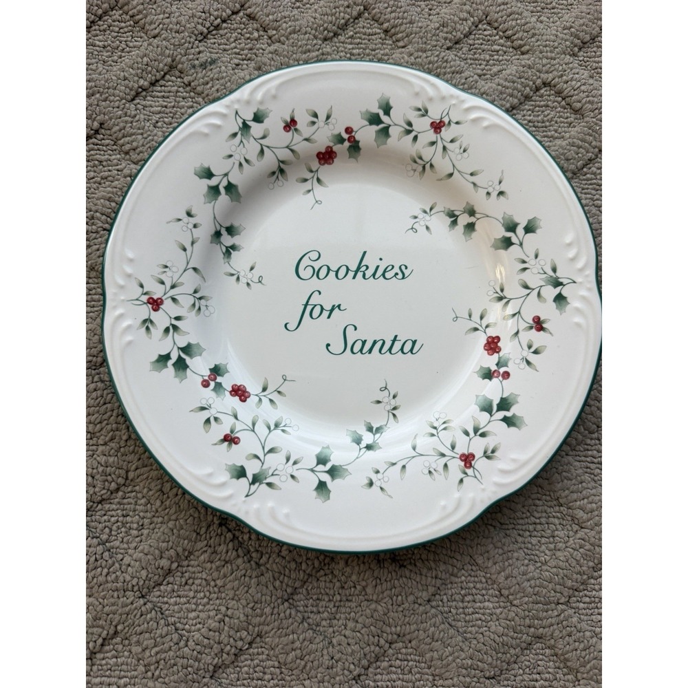 Pfaltzgraff Winterberry Cookies for Santa Plate 1994 Kids Christmas Platter